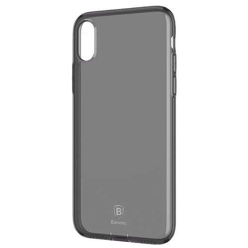 фото Чехол baseus simple series case with pluggy tpu for iphone x прозрачный-синий