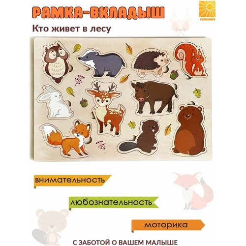 Рамка вкладыш лесные животные 411₽