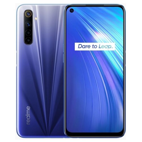 Смартфон realme 6 6/128 ГБ CN, Dual nano SIM, синяя комета смартфон realme c55 6 128 гб ru dual nano sim sunshower