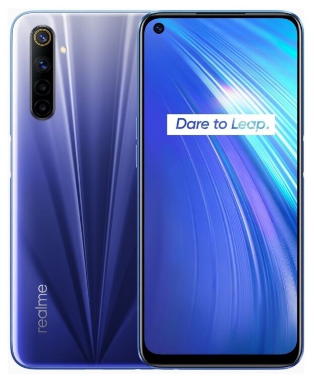 Смартфон Realme 6 6/128 ГБ, 2 SIM, синий