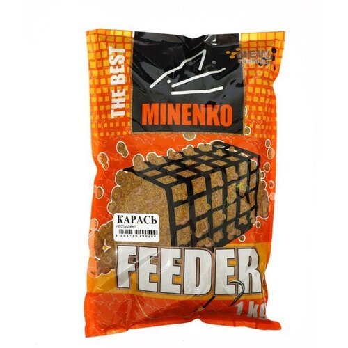 Прикормка MINENKO Feeder, Карась, меланжевый, 1 кг прикормка feeder карп меланжевый 1 кг