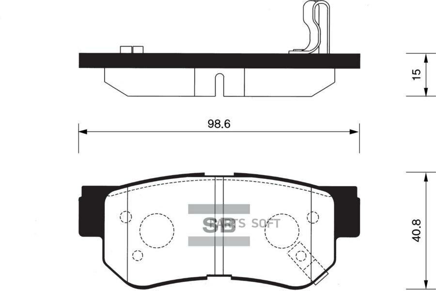 SANGSIN BRAKE SP1117 SP1117SNS_=746 02 ! колодки торм. зад. диск.\ Hyundai Sonata 99-00