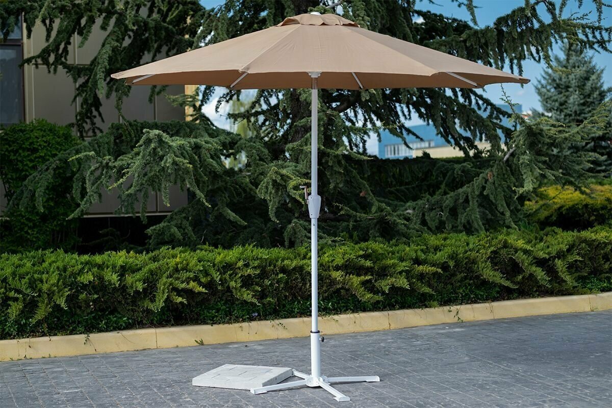 Зонт Верона с наклоном, бежевый d2.7 - фотография № 2