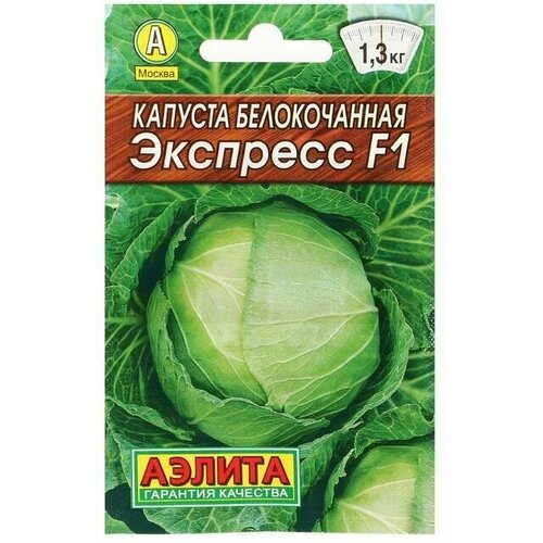 Семена Капуста белокочанная Экспресс Лидер, 0,1 г , 10 упаковок семена капуста белокочанная экспресс f1 лидер 20 шт