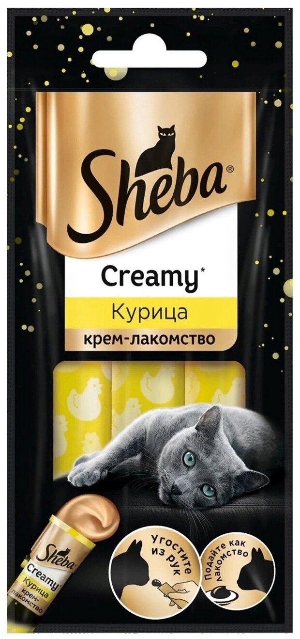 Лакомство для кошек Sheba Creamy с курицей, 720 г - фотография № 2