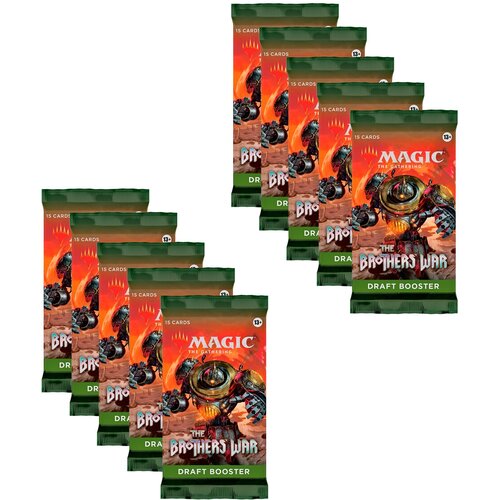 Magic The Gathering: 10 Драфт-бустеров MTG издания The Brothers' War на английском языке magic the gathering 3 бустера jumpstart mtg издания the brothers war на английском языке