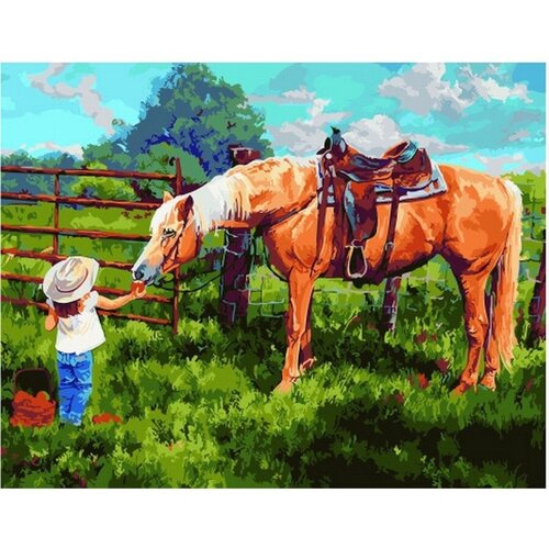 Картина по номерам Маленький фермер 40х50 см Hobby Home картина по номерам маленький олененок 40х50 см