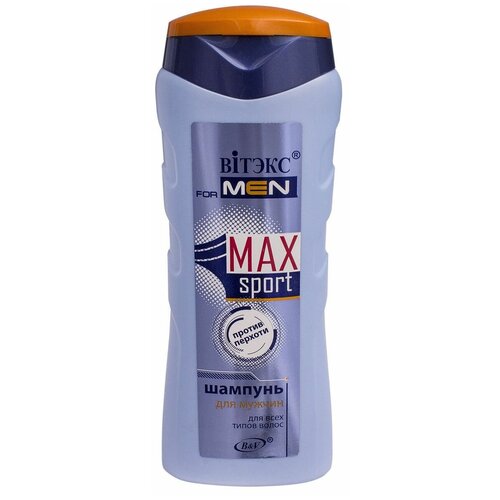 Витэкс Шампунь для всех типов волос For Men Max Sport, 250 мл витэкс шампунь for men max sport против перхоти для всех типов волос 250 мл