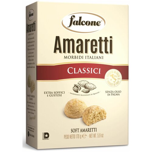 Печенье сдобное Falcone Amaretti мягкие классические, 170г