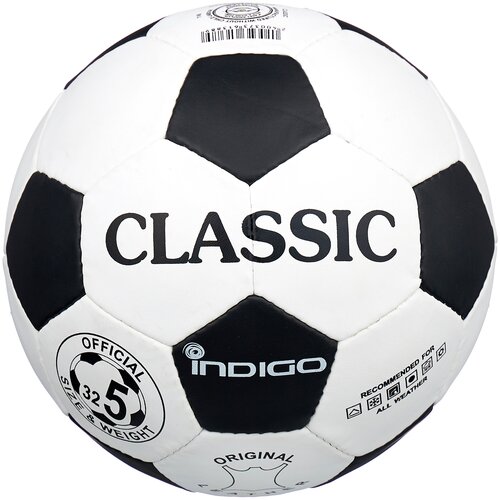 фото Футбольный мяч indigo classic 1149 белый/черный 5