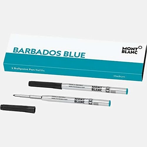 Стержни шариковые MontBlanc Ballpoint Pen Refills M (Бирюзовый) (2шт) barbados blue 128219