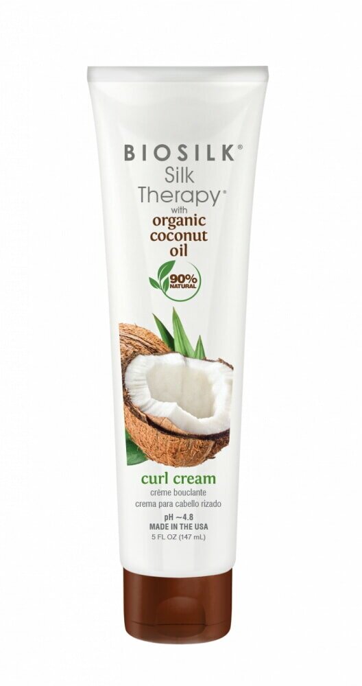 Biosilk Silk Therapy: Крем для волос с органическим кокосовым маслом (With Coconut Oil Curl Cream), 147 мл