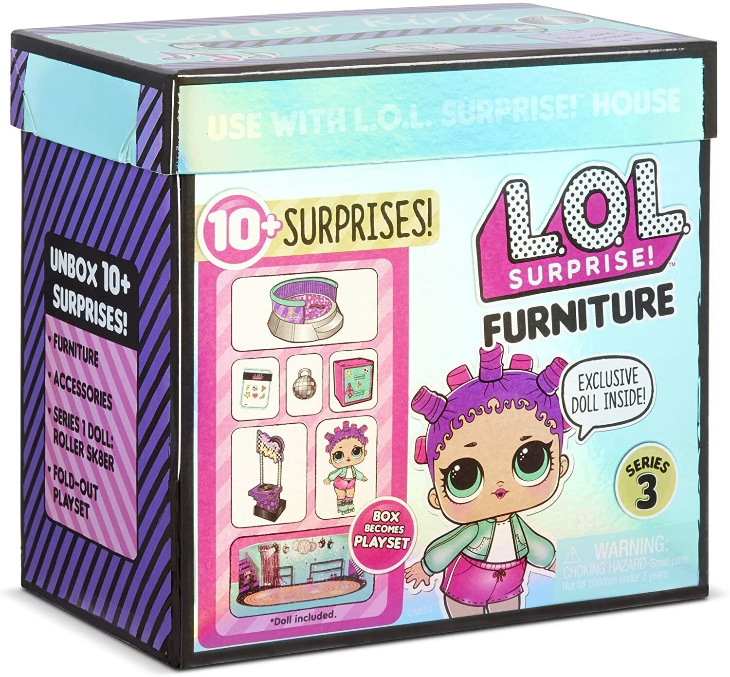 Игровой набор L.O.L. Surprise Furniture Series 3 Roller Rink with Roller Sk8er 567103 мультиколор