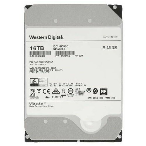 35 16 ТБ Жесткий диск WD Ultrastar DC HC550 0F38462 3539800₽