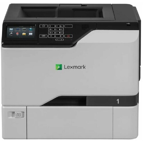 Принтер Lexmark CS720de белый, лазерный, A4, цветной, ч. б. 38 стр/мин, цвет 38 стр/мин, печать 1200x1200, лоток 550+100 листов, USB, Wi-Fi, принтер lexmark cs720de 40c9136