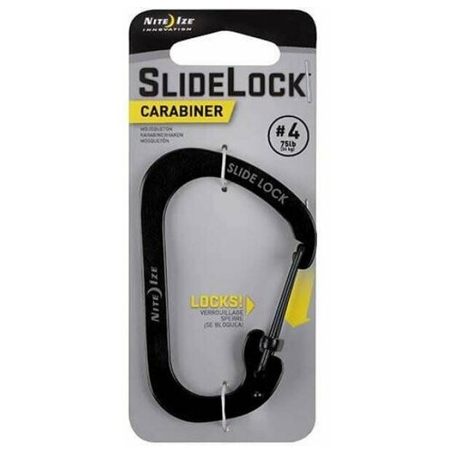 фото Карабин nite ize slidelock carabiner #4 black