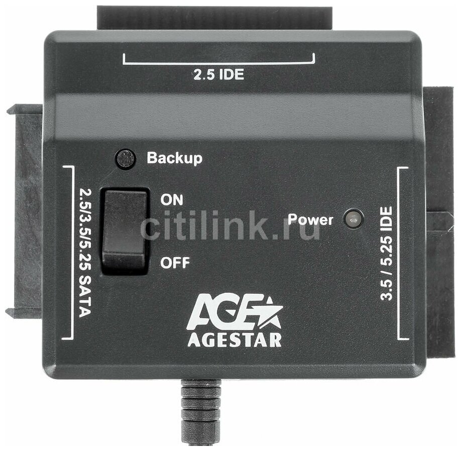 Универсальный переходник AgeStar для HDD 2.5"/3.5" черный - фото №10
