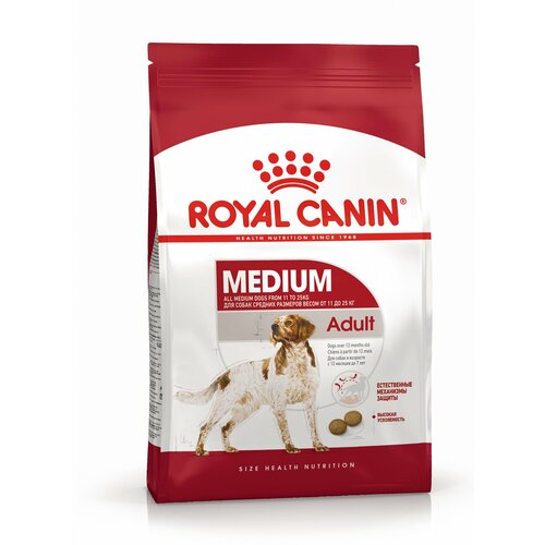 Royal Canin Medium Adult Корм сухой для взрослых собак средних размеров от 12 месяцев, 15 кг