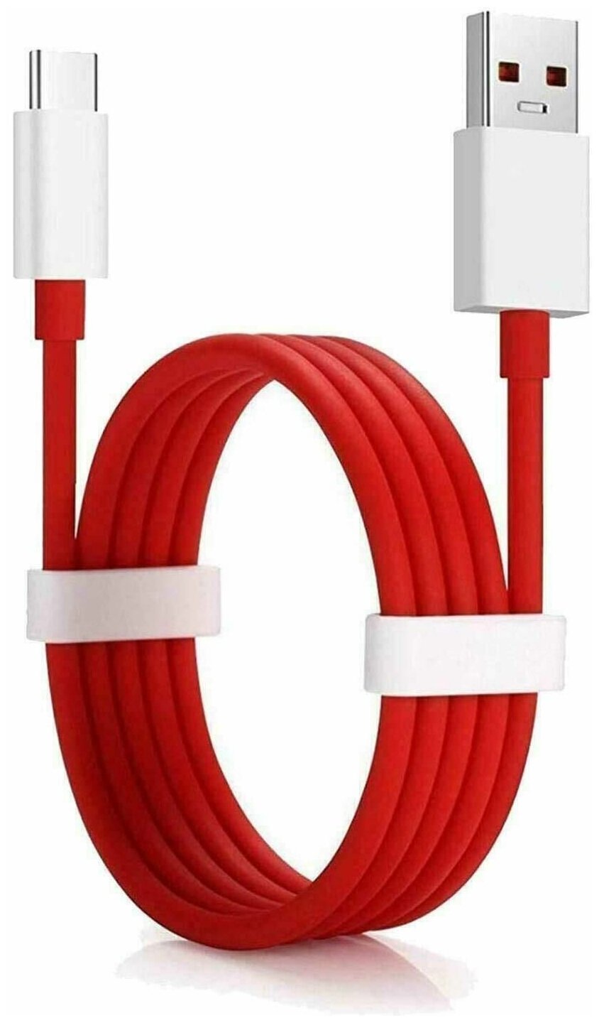USB дата Кабель Warp charge с выходом Type-C для OnePlus D301 (цвет:Красный)