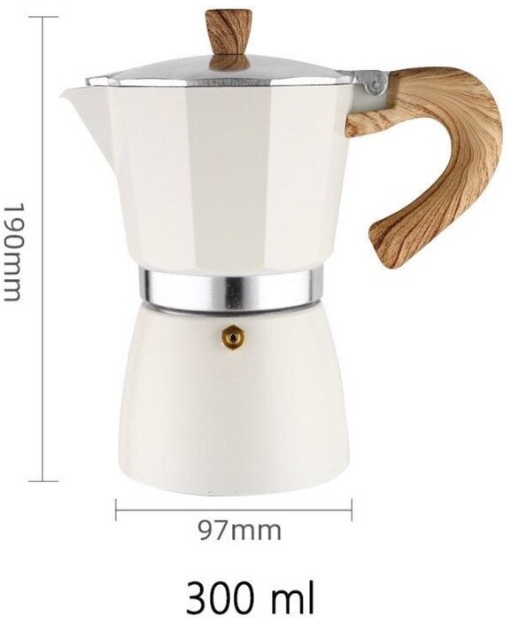 Гейзерная кофеварка MOKA POT Espresso 6 cups для плиты ручная 300 мл - фотография № 5