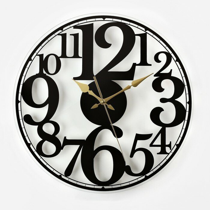 Рубин Часы настенные, интерьерные "Контраст", d-39 см, бесшумные