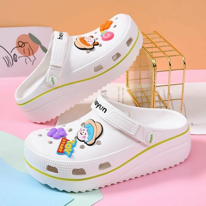 фото Сабо женские (пантолеты, кроксы, шлепанцы) Тренд 2024г, цвет бежевый, размер 35-36 (по стельке 21,5 см)