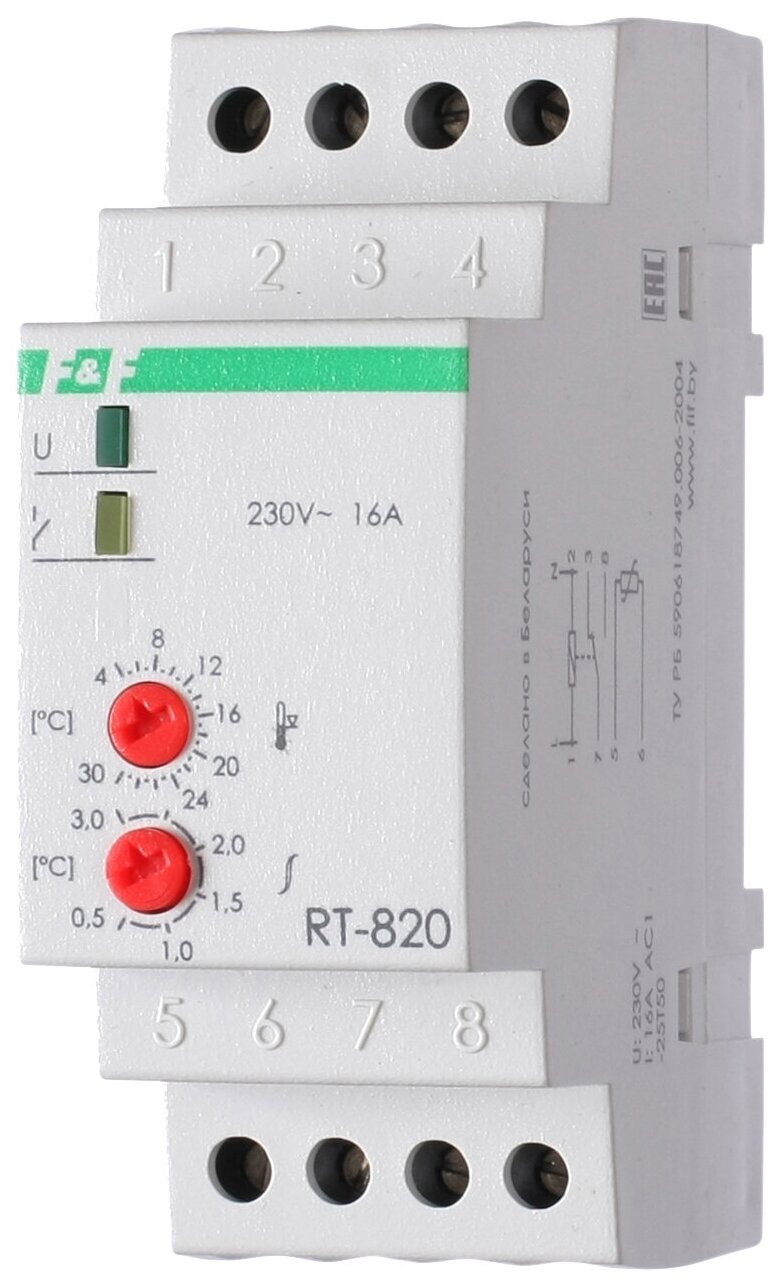 Терморегулятор F&F RT-820 белый