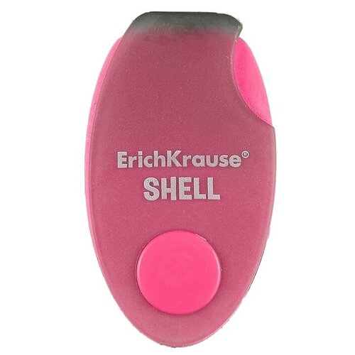 ErichKrause Ластик в пластиковом футляре ErichKrause Shell, мягкий, гипоаллергенный, микс