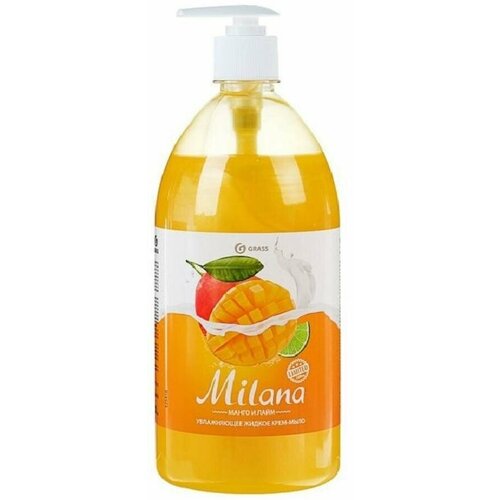 Крем-мыло жидкое GRASS Milana увлажняющее, манго и лайм