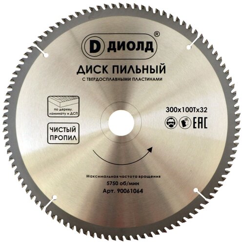 фото Пильный диск по дереву диолд 300x100tx32мм