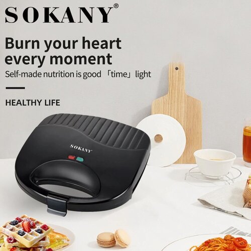 Вафельница для приготовления вафлей и сэндвичей SK-114двухсторонняя750Втсветовая индикация нагреваантипригарное покрытиечерный 109900₽