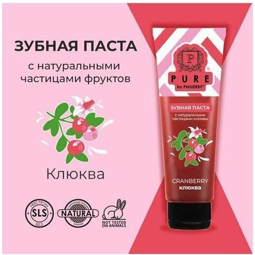 Зубная паста Pure by Клюква, 100г