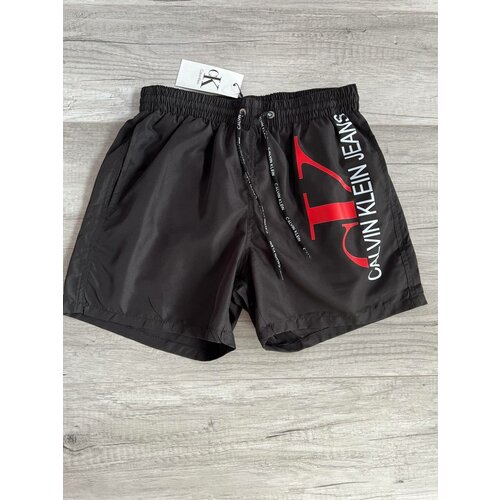 Шорты для плавания боксеры CALVIN KLEIN средняя посадка быстросохнущие УФ-защита устойчивые к хлору карманы подкладка размер XL черный 3499₽