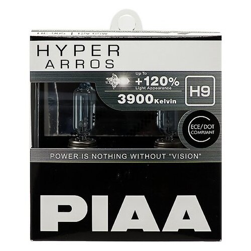 фото Лампа 12v h9 65w 120% pgj19-5 бокс (2шт.) hyper arros piaa (производитель: piaa he905h9)