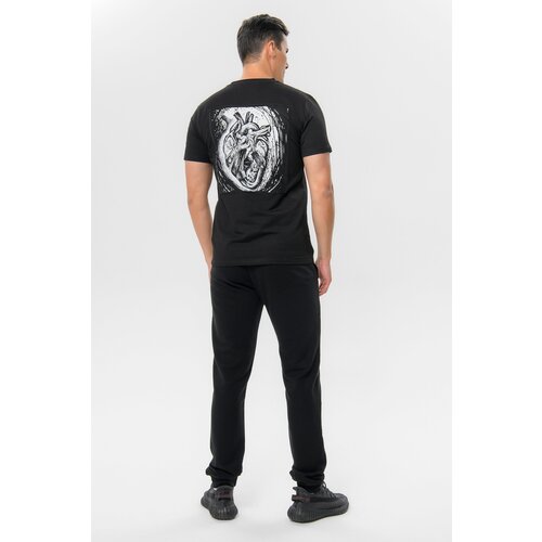 Футболка ARTPITER, хлопок, футер, размер 50/52, черный