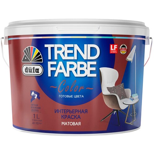 Краска интерьерная Dufa Trend Farbe Color матовая (2,5л) магическая мята