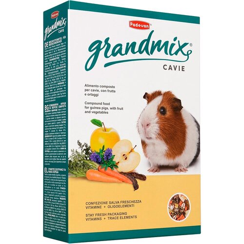 PADOVAN GRANDMIX CAVIE корм для морских свинок и шиншилл (850 гр х 2 шт) padovan guinea pigs grandmix 850 g