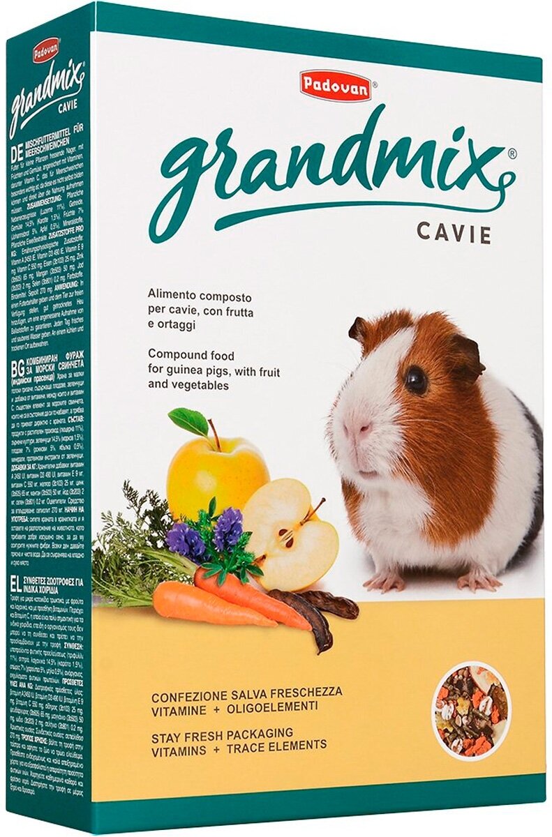 PADOVAN GRANDMIX CAVIE корм для морских свинок и шиншилл (850 гр х 2 шт)