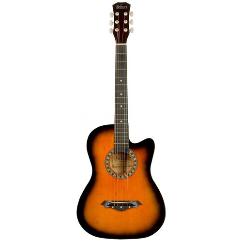 гитара акустическая belucci bc3810 gr зелёный Вестерн-гитара Belucci BC3810 SB темно-коричневый sunburst