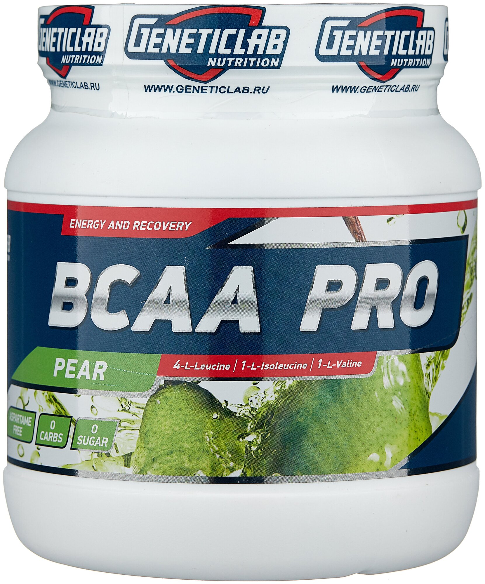 Аминокислоты BCAA (БЦАА) Geneticlab Nutrition BCAA Pro (500 г) Груша