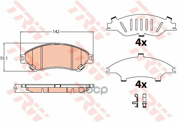 К-Т Дисков. Тормоз. Колодок TRW арт. GDB3633