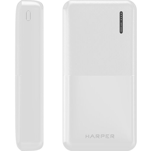 Внешний аккумулятор Harper 20 000mAh; Тип батареи Li-Pol; Выход 2 USB: 5V/1A и 5V/2,1A; LED индикатор, Защита от перегрузки, Защита от короткого замык