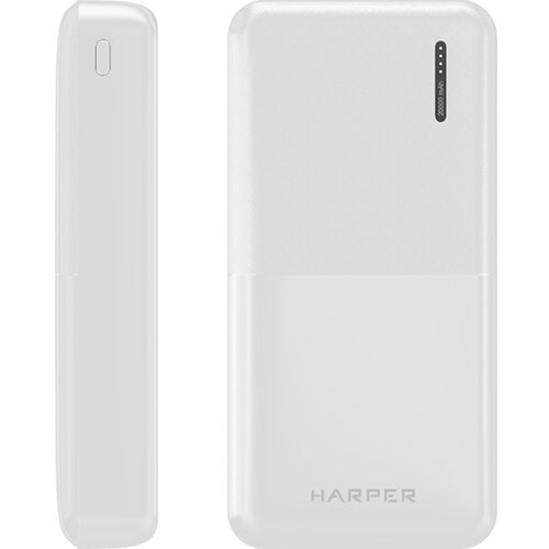 Внешний аккумулятор Harper 20 000mAh Тип батареи Li-Pol Выход 2 USB 5V1A и 5V21A LED индикатор Защита от перегрузки Защита от короткого замык 193900₽