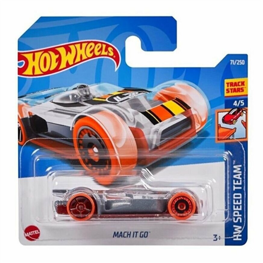 Машинка Hot Wheels коллекционная (оригинал) MACH IT GO серый HCW90