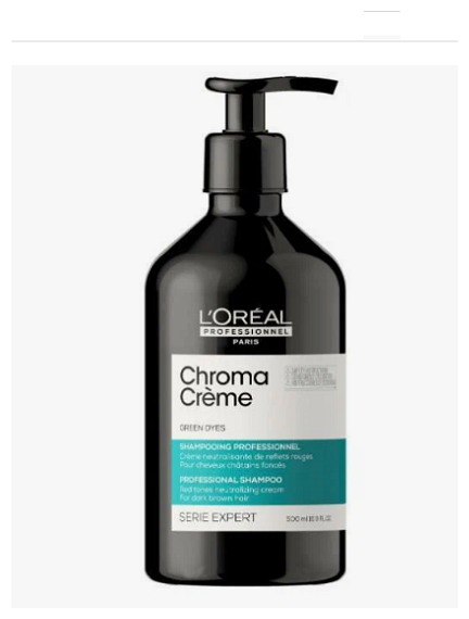 Loreal Professionnel Serie Expert Chroma Creme - Лореаль Хрома Шампунь-крем с зеленым пигментом, для нейтрализации красного оттенка темных волос, 500 мл -