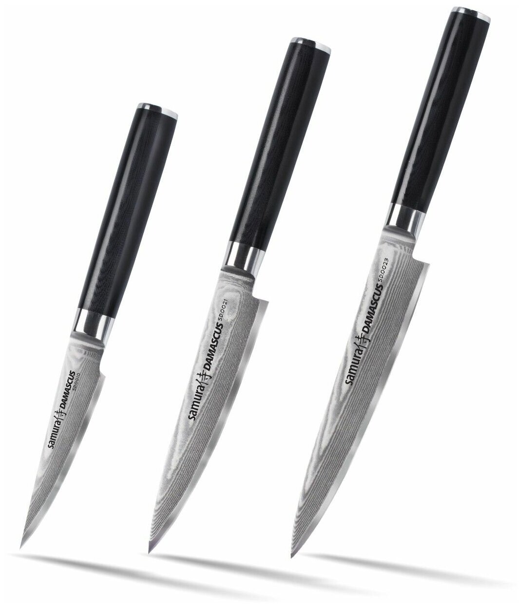Набор из 3 ножей кухонных Samura DAMASCUS (10, 21, 23) (SD-0330)