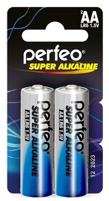 Батарейка AA щелочная Perfeo LR6/2BL mini Super Alkaline 2 шт