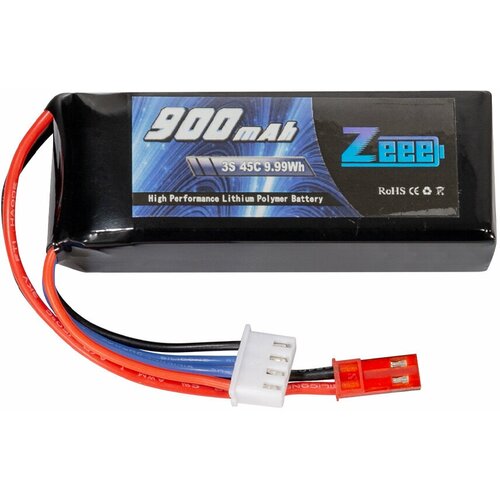 Zeee Power Аккумулятор Zeee Power LiPo 7.4V 2S 45C 900mAh Soft (JST) - zeee-900-2s-45c