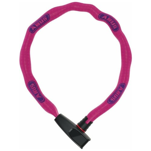 фото Велозамок abus catena 6806k/75см, цепь 6мм, ключ, ярко-розовый
