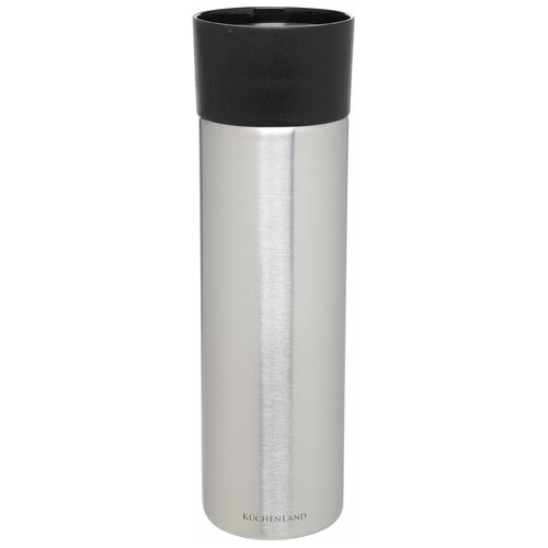 Термокружка Kuchenland, 500 мл, сталь/пластик, серебристая, Touch mug